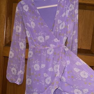 All In Favor - floral wrap dress